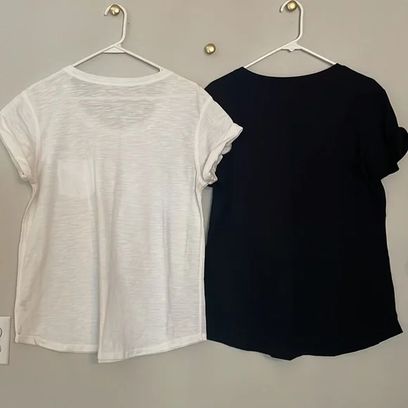 Ana Womens Black Pocket Tee and White Pocket Tee. - Picture 6 of 6